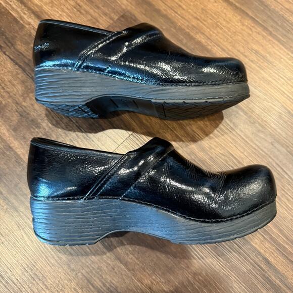 Skechers Tone-Ups Women's 8 Black Patent Leather Comfort Clogs Mules SN 38825 - Picture 5 of 14